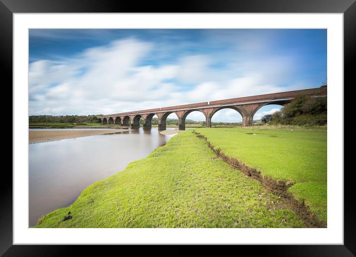  The Eleven Arches railway viaduct, Pontarddulais. Framed Mounted Print by Bryn Morgan