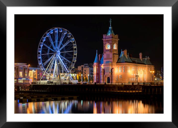  Pierhead Building from across the bay, Cardiff Framed Mounted Print by Dean Merry
