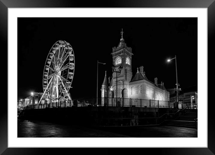 Looking up at the Pierhead building and Wheel  Framed Mounted Print by Dean Merry