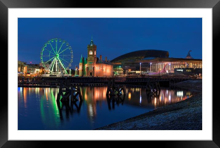 Pierhead Building from across the bay, Cardiff Framed Mounted Print by Dean Merry