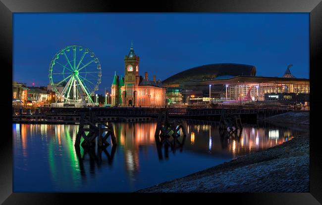 Pierhead Building from across the bay, Cardiff Framed Print by Dean Merry