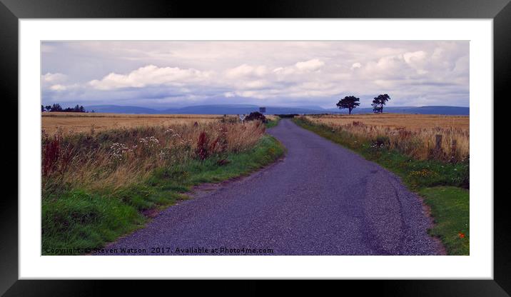 Road Through the Barley Framed Mounted Print by Steven Watson