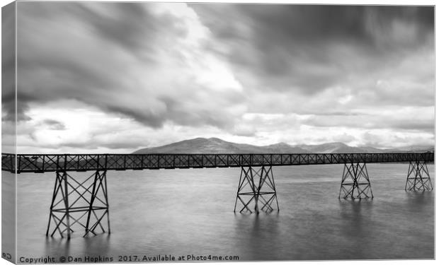The bridge over Llyn Trawsfynydd Canvas Print by Dan Hopkins