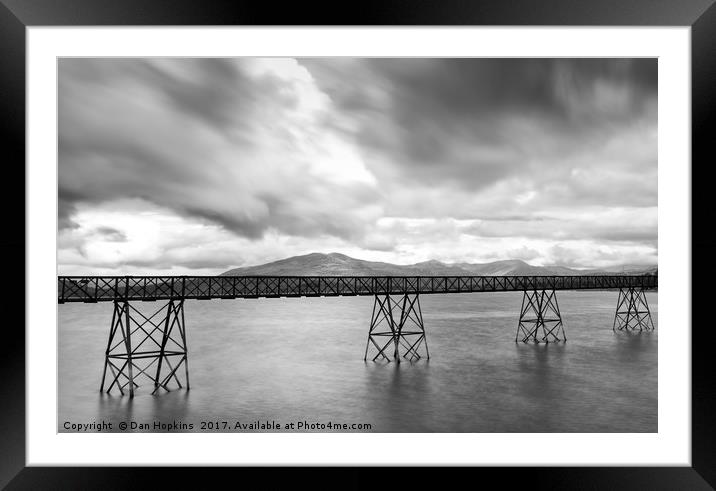 The bridge over Llyn Trawsfynydd Framed Mounted Print by Dan Hopkins
