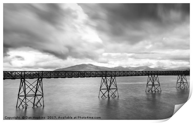 The bridge over Llyn Trawsfynydd Print by Dan Hopkins