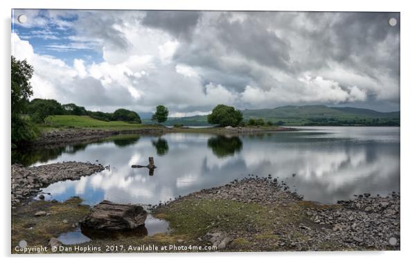 Reflection at Llyn Trawsfynydd Acrylic by Dan Hopkins