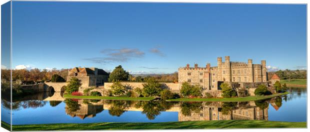 Enchanting Leeds Castle Reflections Canvas Print by Chris Thaxter