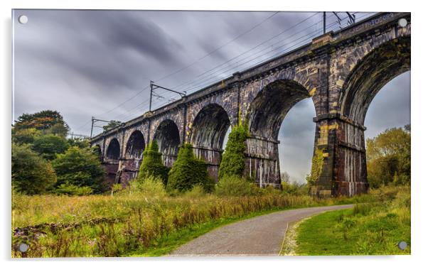 The Sankey Viaduct  Acrylic by Andrew George