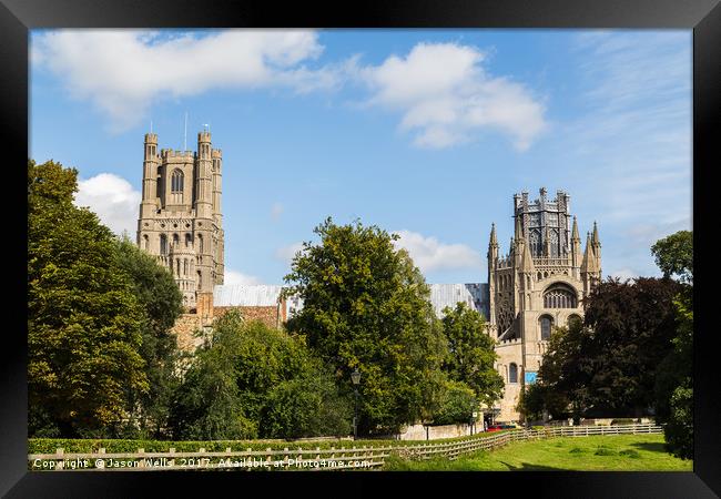 South facing facade of Ely Cathedral Framed Print by Jason Wells