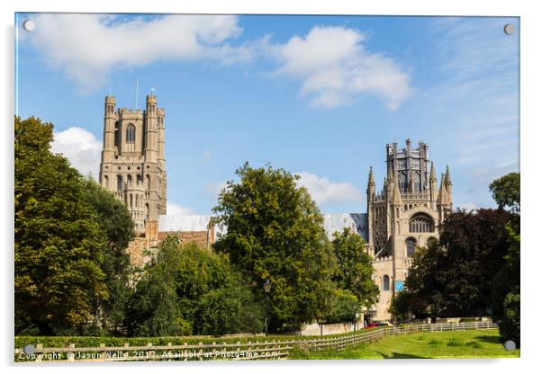 South facing facade of Ely Cathedral Acrylic by Jason Wells