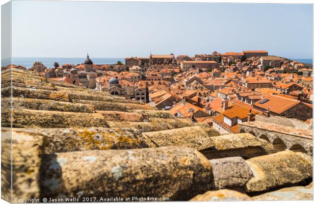 Rooftops of Dubrovnik's old town Canvas Print by Jason Wells