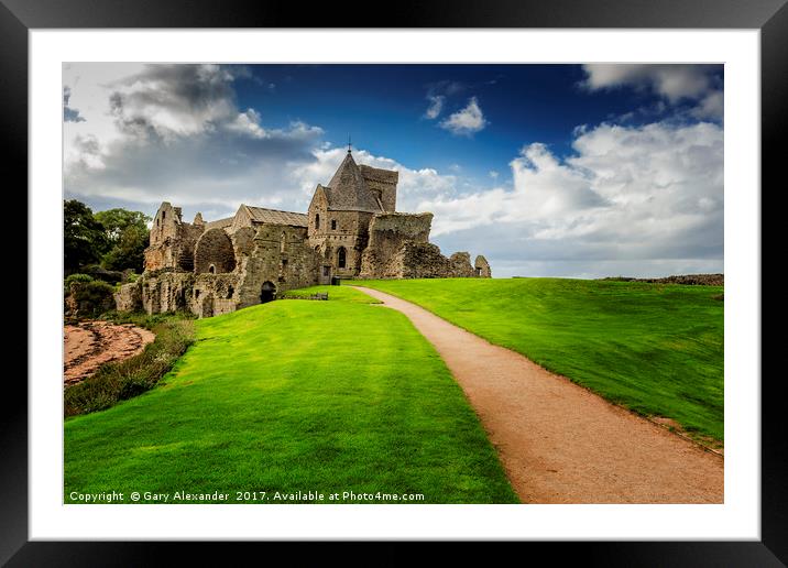 Incholm Abbey, Firth of Forth, Scotland. Framed Mounted Print by Gary Alexander
