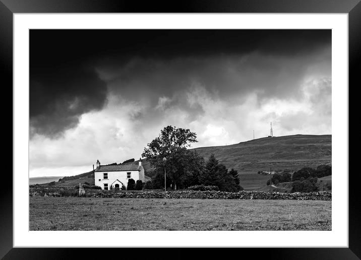 Lowering Sky North Pennines Framed Mounted Print by peter tachauer