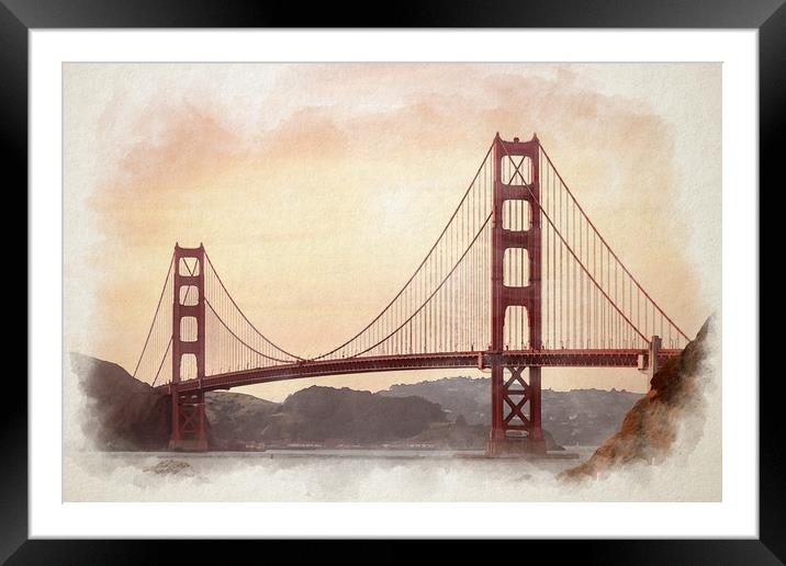 Golden gate bridge Framed Mounted Print by Gary Schulze