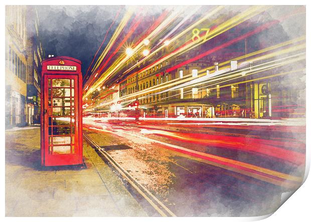 Telephone box Print by Gary Schulze