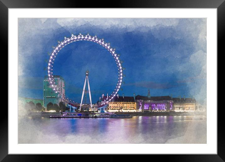 London eye Framed Mounted Print by Gary Schulze