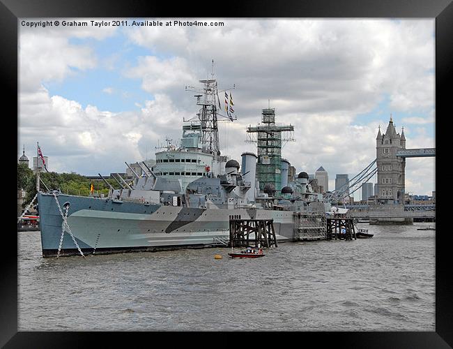 HMS Belfast Framed Print by Graham Taylor