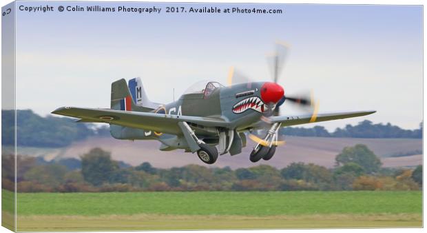 Mustang Scramble - Duxford 2 Canvas Print by Colin Williams Photography