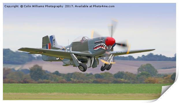 Mustang Scramble - Duxford 2 Print by Colin Williams Photography