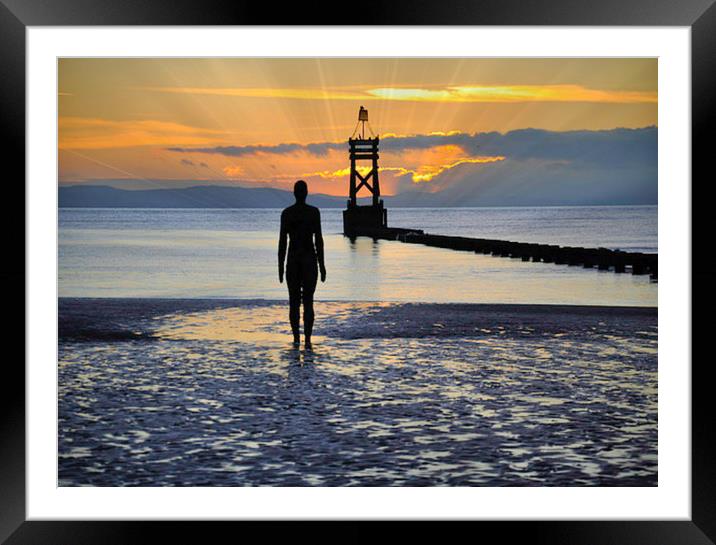 looking out to sea Framed Mounted Print by sue davies