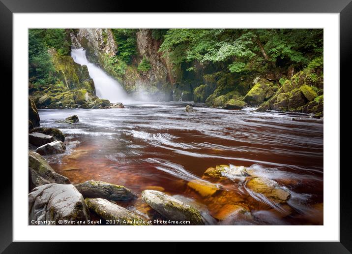 Conwy Falls Framed Mounted Print by Svetlana Sewell