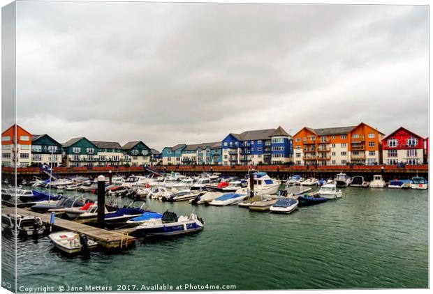 Exmouth Harbour Canvas Print by Jane Metters