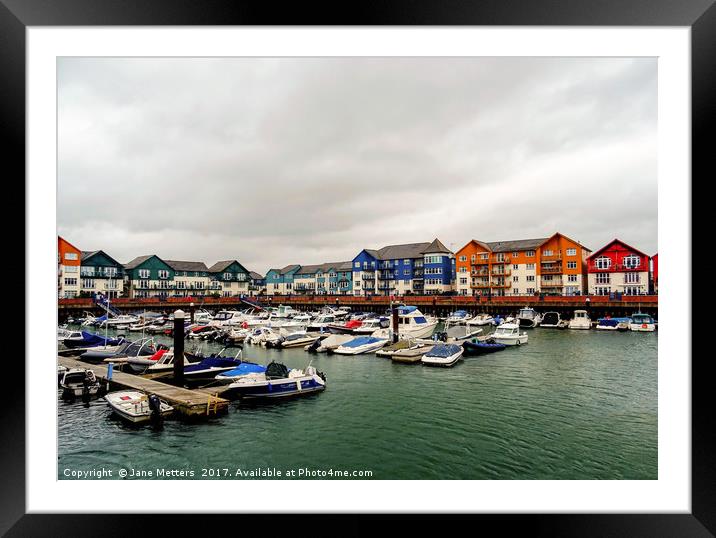 Exmouth Harbour Framed Mounted Print by Jane Metters