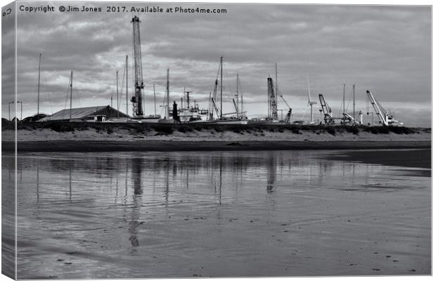 Reflections in black and white Canvas Print by Jim Jones