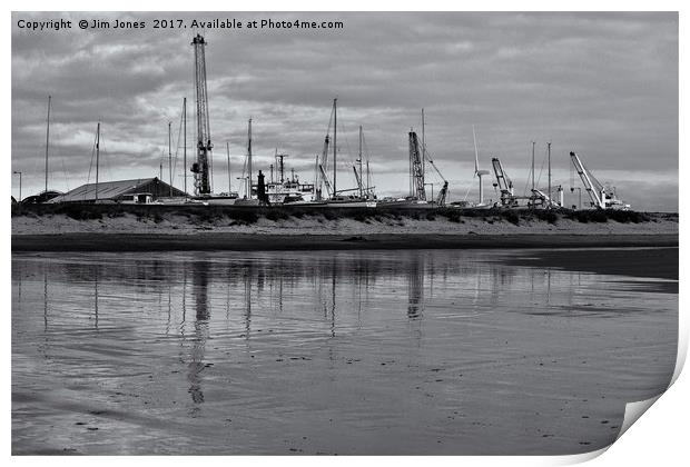Reflections in black and white Print by Jim Jones