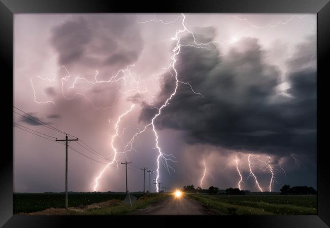 Angry sky  Framed Print by John Finney