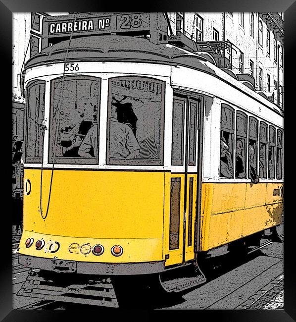 Lisbon Tram Framed Print by Helen Davies