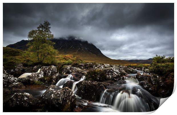 River Coupall and Buachaille Etive Mor Print by Alan Sinclair