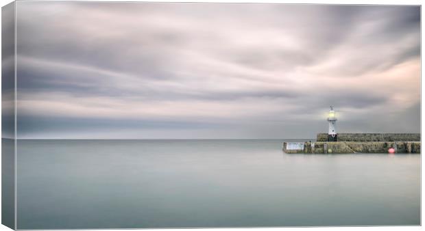Mevagissey Harbour Lighthouse Cornwall Canvas Print by Jonathan OConnell