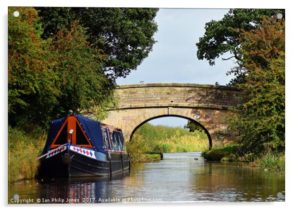 Macclesfield Canal Bridge 80 Acrylic by Ian Philip Jones