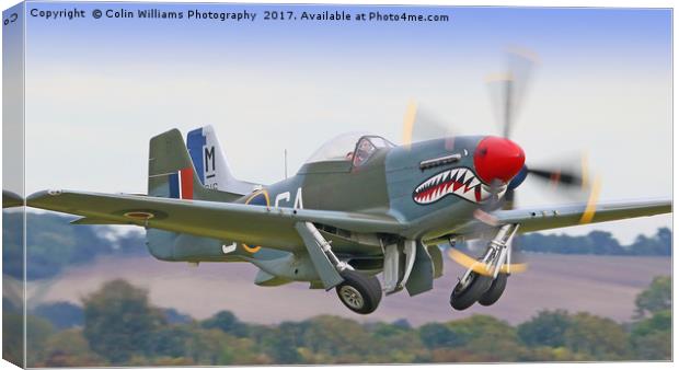 Mustang Scramble - Duxford 2 Crop Canvas Print by Colin Williams Photography