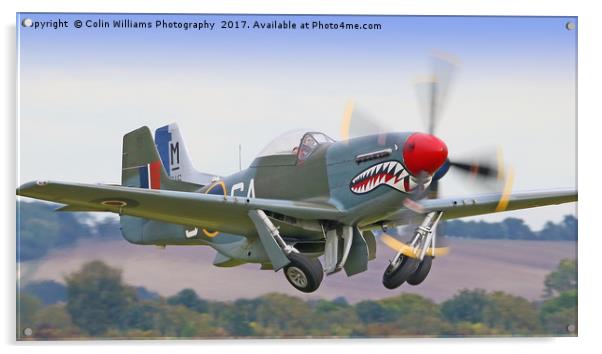 Mustang Scramble - Duxford 2 Crop Acrylic by Colin Williams Photography