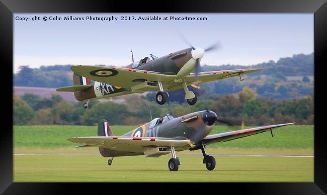 Spitfire Scamble Duxford Framed Print by Colin Williams Photography