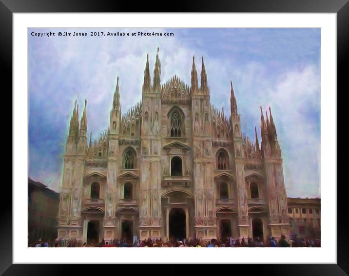 Artistic Milan Duomo Framed Mounted Print by Jim Jones
