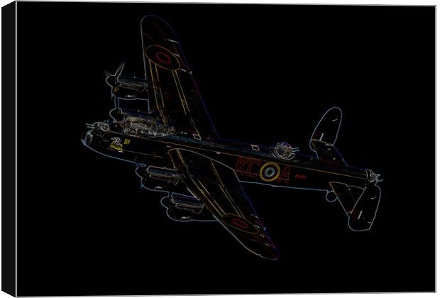Neon Lancaster Canvas Print by Stephen Ward