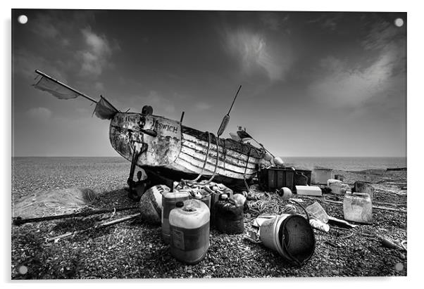 Suffolk Fishing Boat Acrylic by Mike Sherman Photog