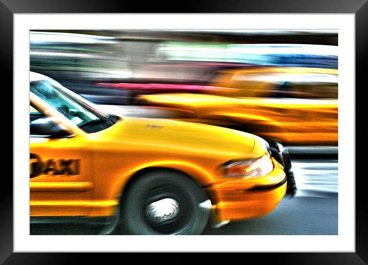 Fast Cabs Framed Mounted Print by Neil Gavin
