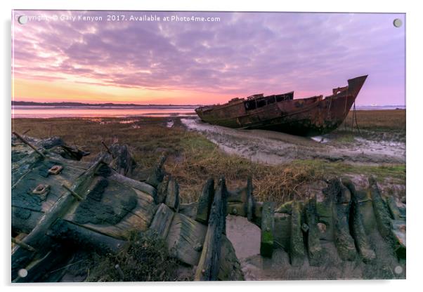Sunrise At Fleetwood Marsh Acrylic by Gary Kenyon