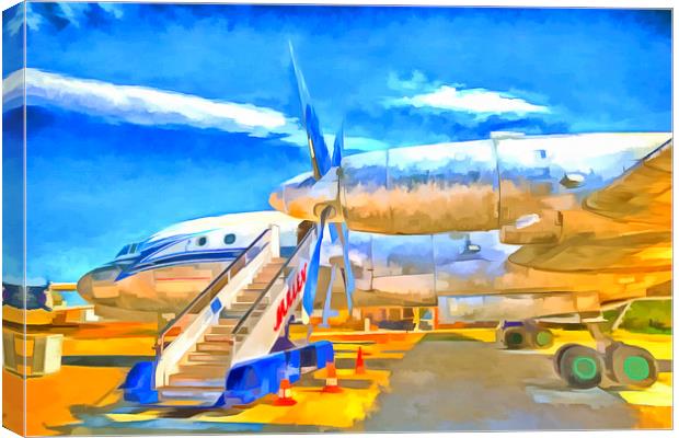 Pop Art Russian Airliner Canvas Print by David Pyatt