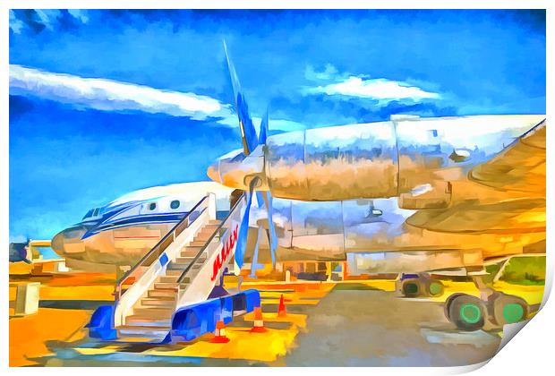 Pop Art Russian Airliner Print by David Pyatt