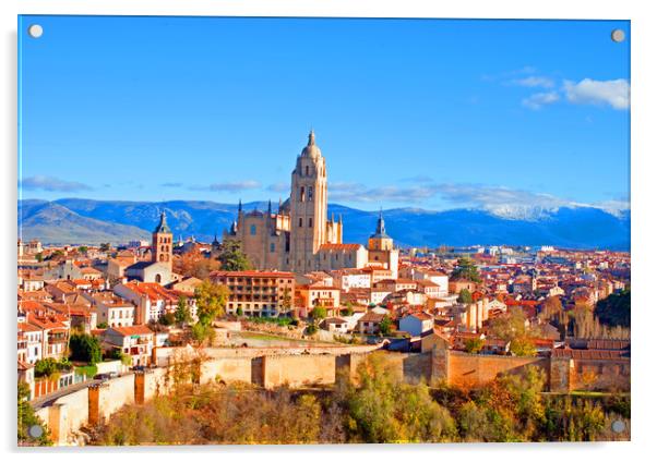 Segovia, Spain Acrylic by Helen Davies