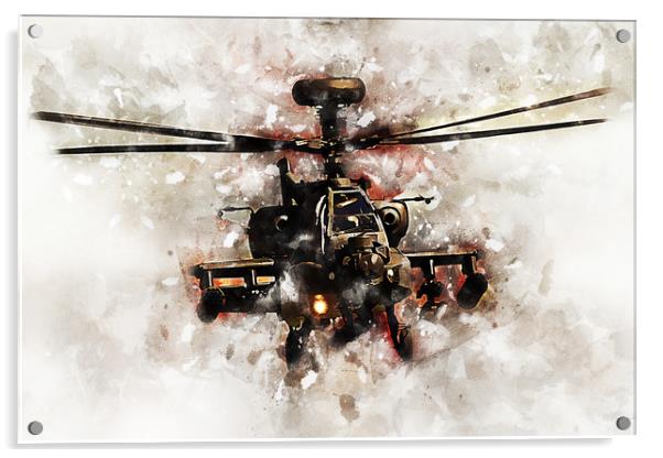 Apache Longbow - Painting Acrylic by J Biggadike