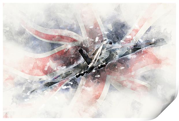 Vulcan Bomber - Painting 2 Print by J Biggadike