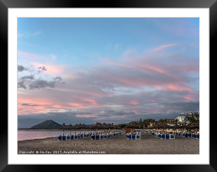 Dawn in Port de Pollensa Mallorca Framed Mounted Print by Jim Key