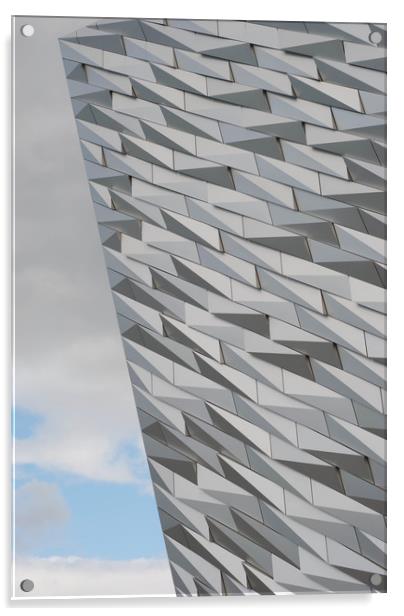 Titanic Building (vertical perspective) Acrylic by Helen Davies