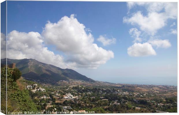 Mijas View, Spain Canvas Print by Sally Lloyd